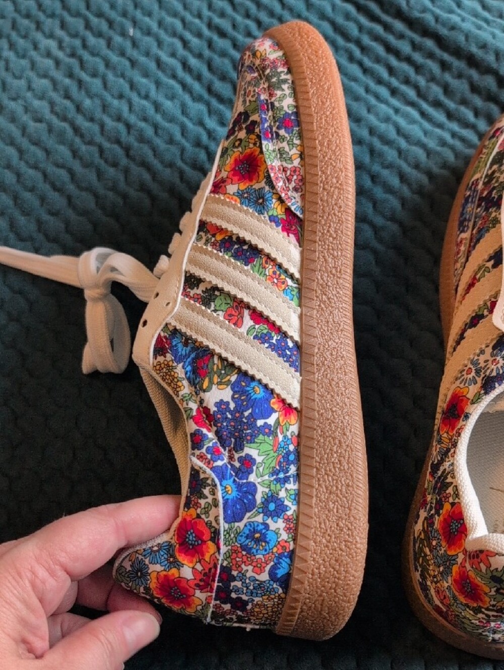 Liberty x Adidas Floral White Multicolor Women's Sneaker - Picture 11 of 12